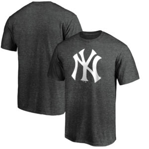 Men's Charcoal New York Yankees Official Logo T-Shirt