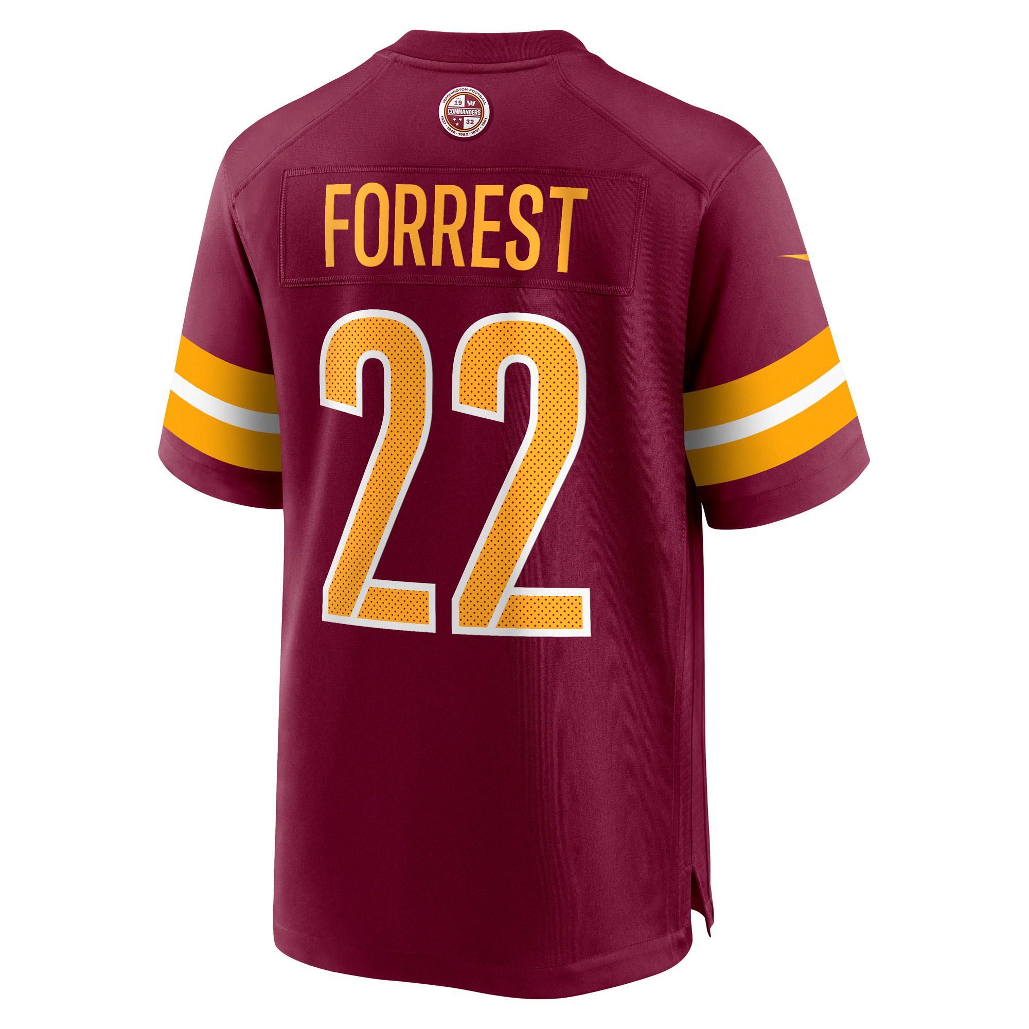 Men's Nike Darrick Forrest Burgundy Washington Commanders Game Player Jersey - Image 7