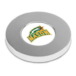 Silver George Mason Patriots Team Logo Paperweight