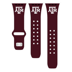 Maroon Texas A&M Aggies Logo Silicone Apple Watch Band
