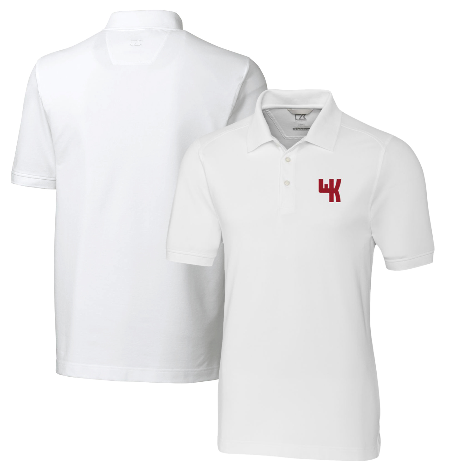 Men's Cutter & Buck White Western Kentucky Hilltoppers Vault Advantage Tri-Blend Pique Big & Tall Polo - Image 2