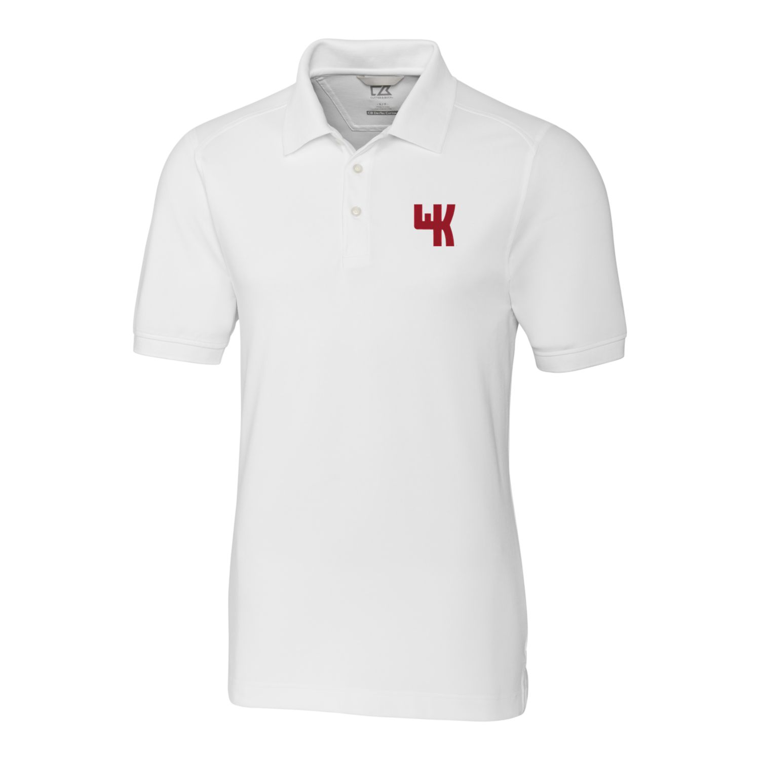 Men's Cutter & Buck White Western Kentucky Hilltoppers Vault Advantage Tri-Blend Pique Big & Tall Polo - Image 3