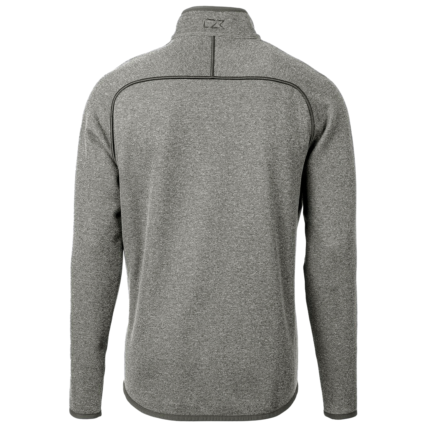 Men's Cutter & Buck Heather Gray Penn State Nittany Lions Mainsail Sweater-Knit Full-Zip Jacket - Image 4