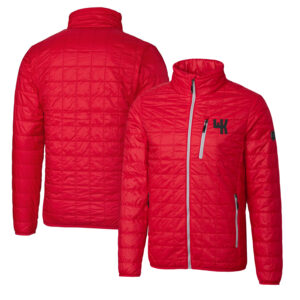 Cutter & Buck Red Western Kentucky Hilltoppers Primary Team Logo Rainier PrimaLoft Eco Insulated Full-Zip Puffer Jacket