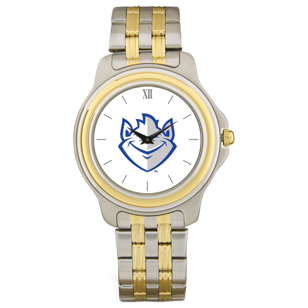 Unisex Silver/Gold Saint Louis Billikens Two-Tone Team Logo Wristwatch