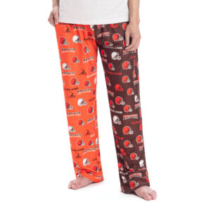 Men's Concepts Sport Brown/Orange Cleveland Browns Breakthrough AOP Knit Split Pants