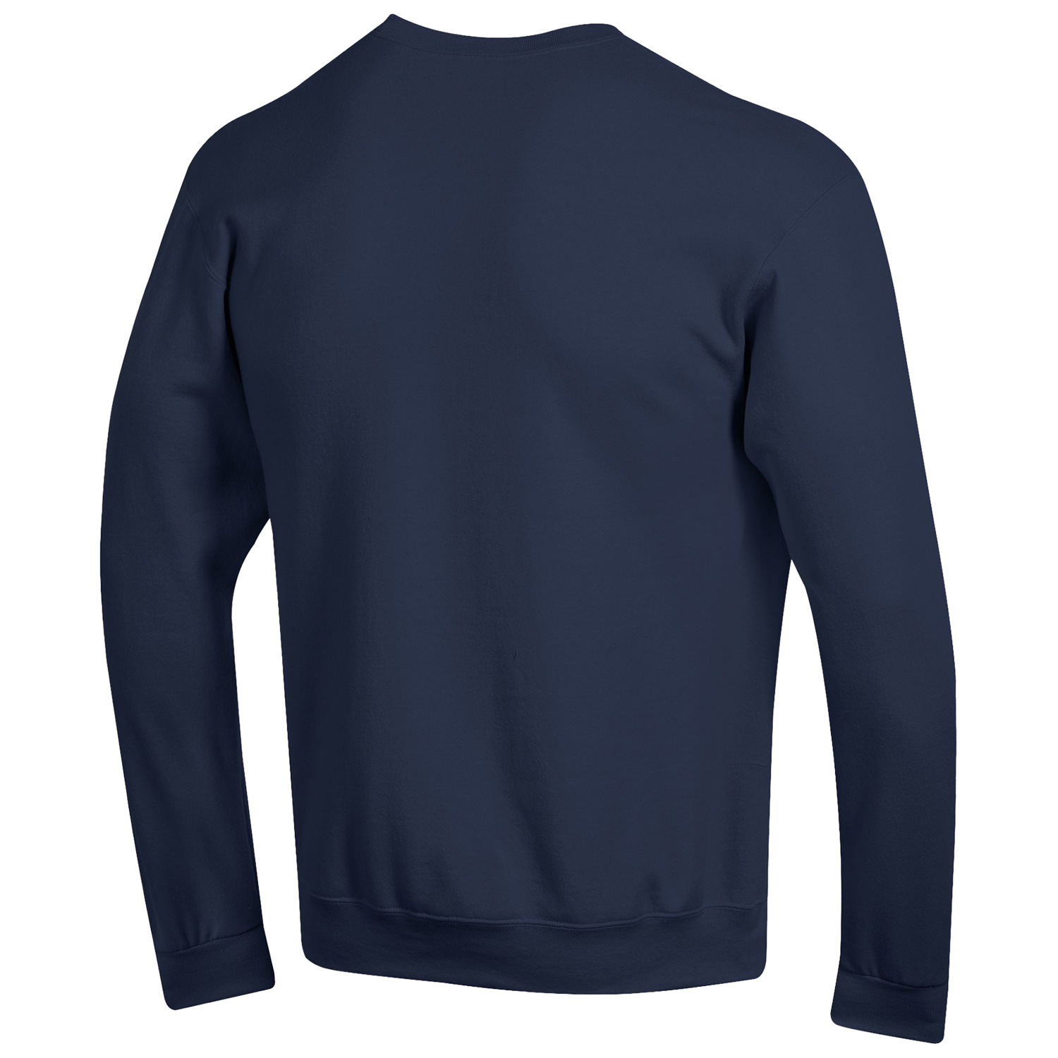 Men's Champion Navy West Virginia Mountaineers Stack Logo Volleyball Powerblend Pullover Sweatshirt - Image 9