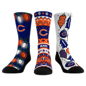 Rock Em Socks Chicago Bears Unisex Holiday 3-Pack Crew Socks