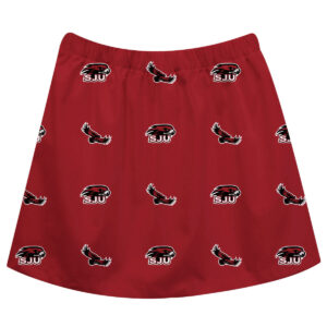 Girls Infant Red Saint Joseph's Hawks All Over Print Skirt