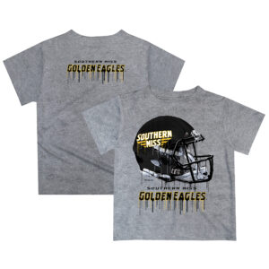 Infant Gray Southern Miss Golden Eagles Dripping Helmet T-Shirt