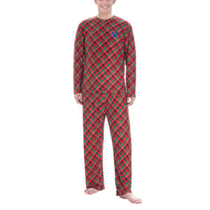 Men's Concepts Sport Red/Green Villanova Wildcats Holly Knit Long Sleeve Top and Pant Set