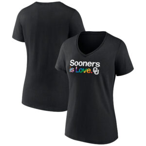 Women's Black Oklahoma Sooners City Pride V-Neck T-Shirt