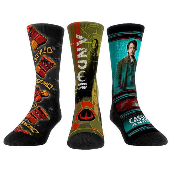 Unisex Rock Em Socks Cassian Andor Three-Pack Crew Socks Set