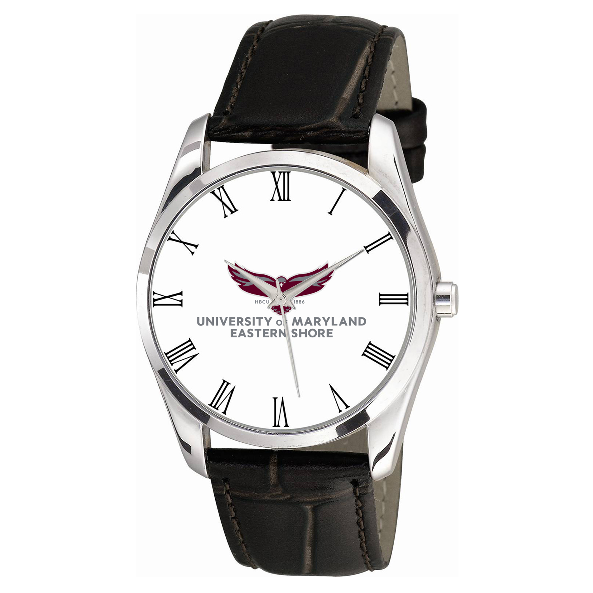 Maryland Eastern Shore Hawks Berkeley Black Leather Watch
