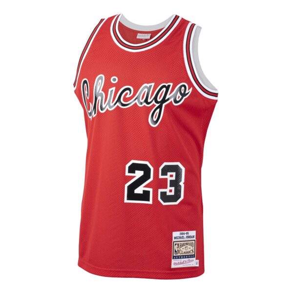 Chicago Bulls Michael Jordan 1984 Road Authentic Jersey By Mitchell & Ness - Scarlett - Mens - Image 4