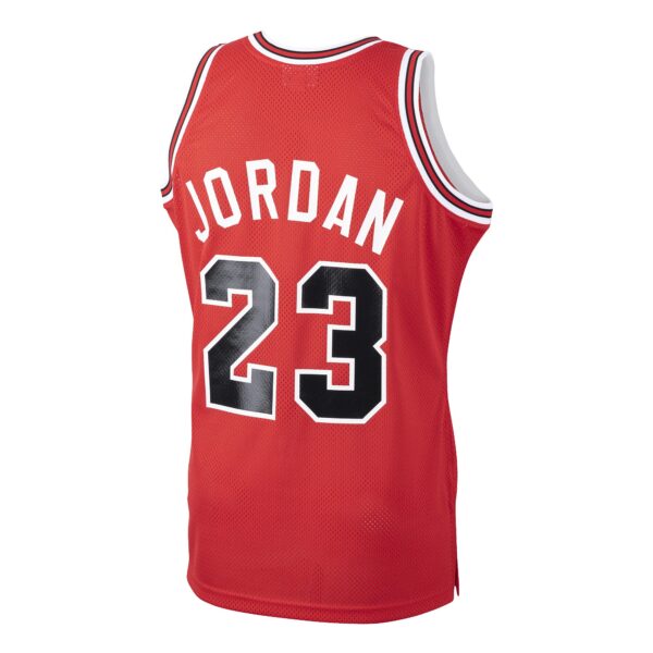 Chicago Bulls Michael Jordan 1984 Road Authentic Jersey By Mitchell & Ness - Scarlett - Mens - Image 5