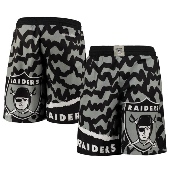 Oakland Raiders Mitchell & Ness Jumbrotron Sublimated Short - Mens