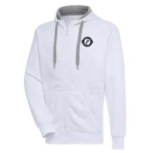 Men's Antigua  White Austin Spurs Victory Full-Zip Hoodie