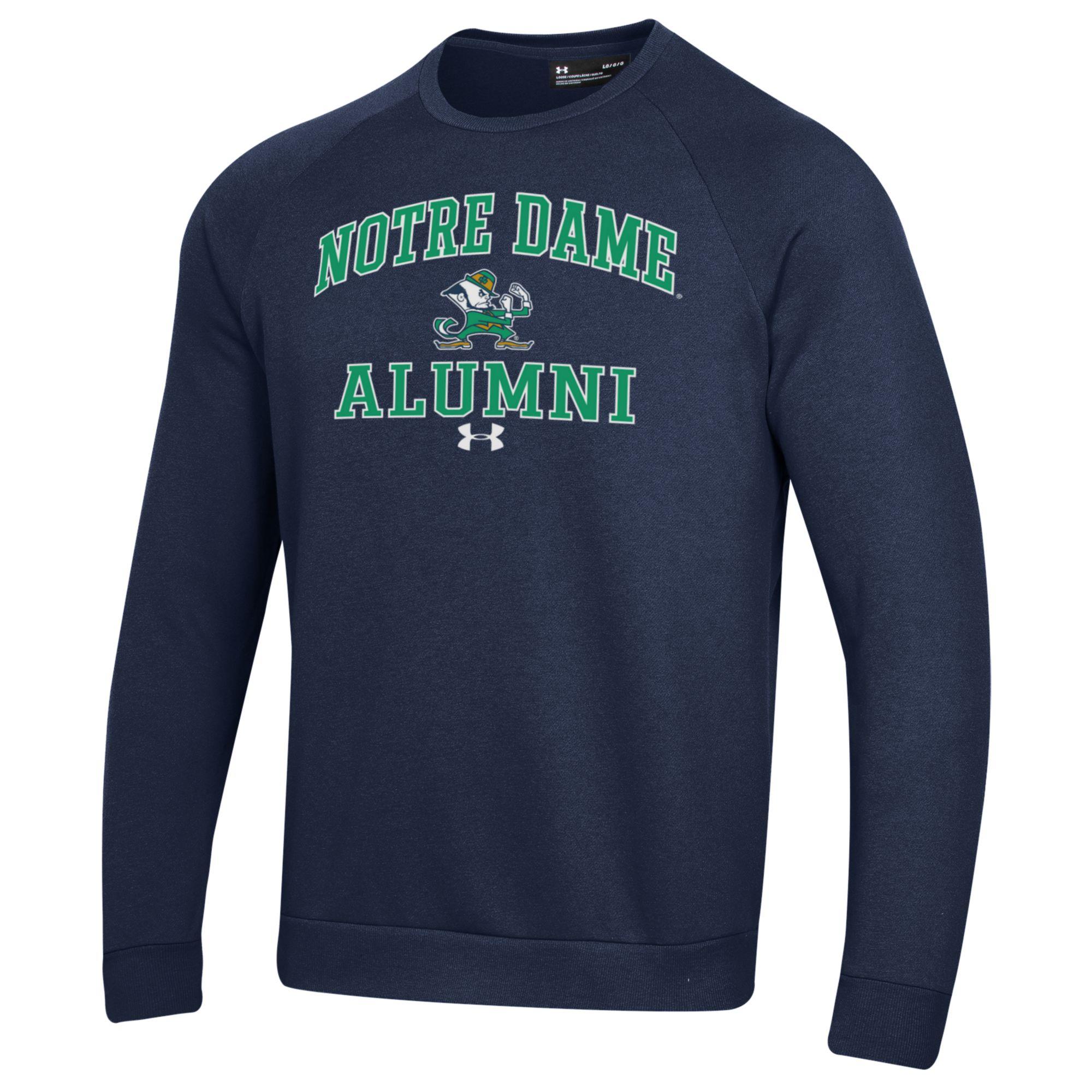 Men's Under Armour Navy Notre Dame Fighting Irish Alumni All Day Pullover Sweatshirt - Image 6