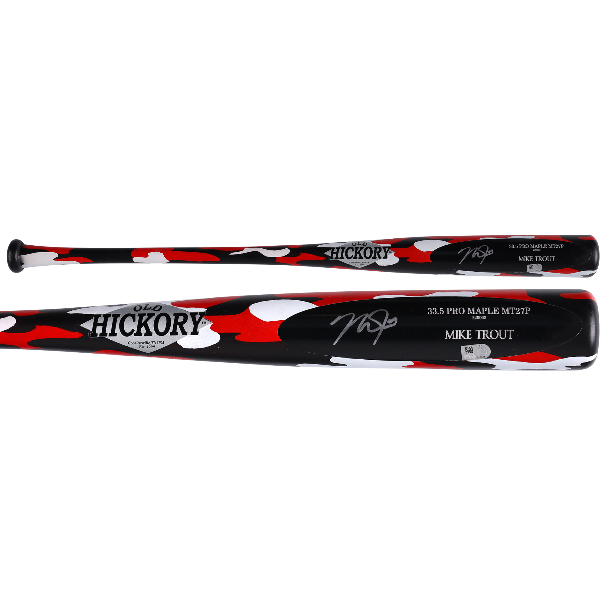 Mike Trout Los Angeles Angels Autographed Bat - Art by Stadium Custom Kicks - #1 of Limited Edition 1 - B717728