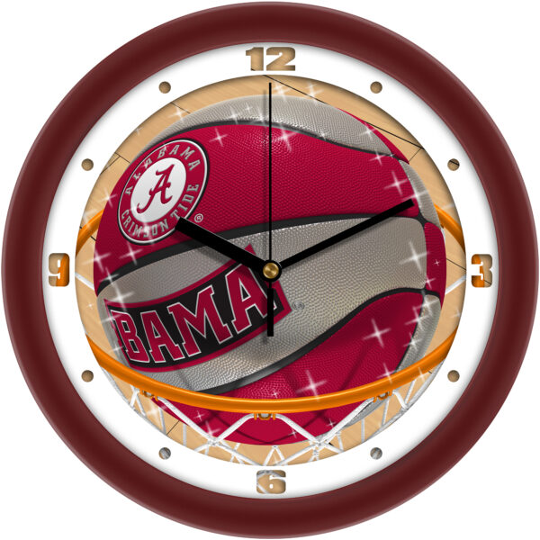 Alabama Crimson Tide 11.5" Suntime Slam Dunk Wall Clock