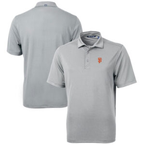 Men's Cutter & Buck  Pewter San Francisco Giants Big & Tall Virtue Eco Pique Recycled Polo