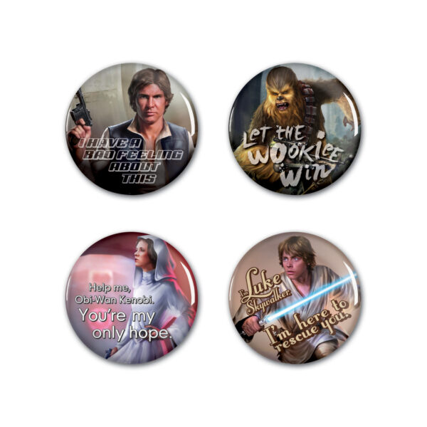 WinCraft Star Wars 4-Pack Button Set