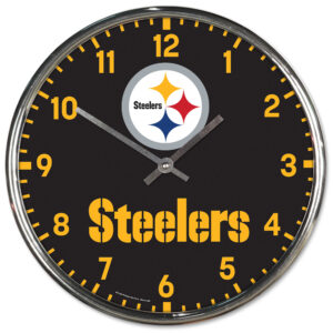WinCraft Pittsburgh Steelers Chrome Wall Clock