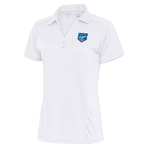 Women's Antigua White Oklahoma City Dodgers Tribute Polo