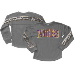 Girls Youth Gameday Couture  Gray Northern Iowa Panthers Guess Who's Back Long Sleeve T-Shirt