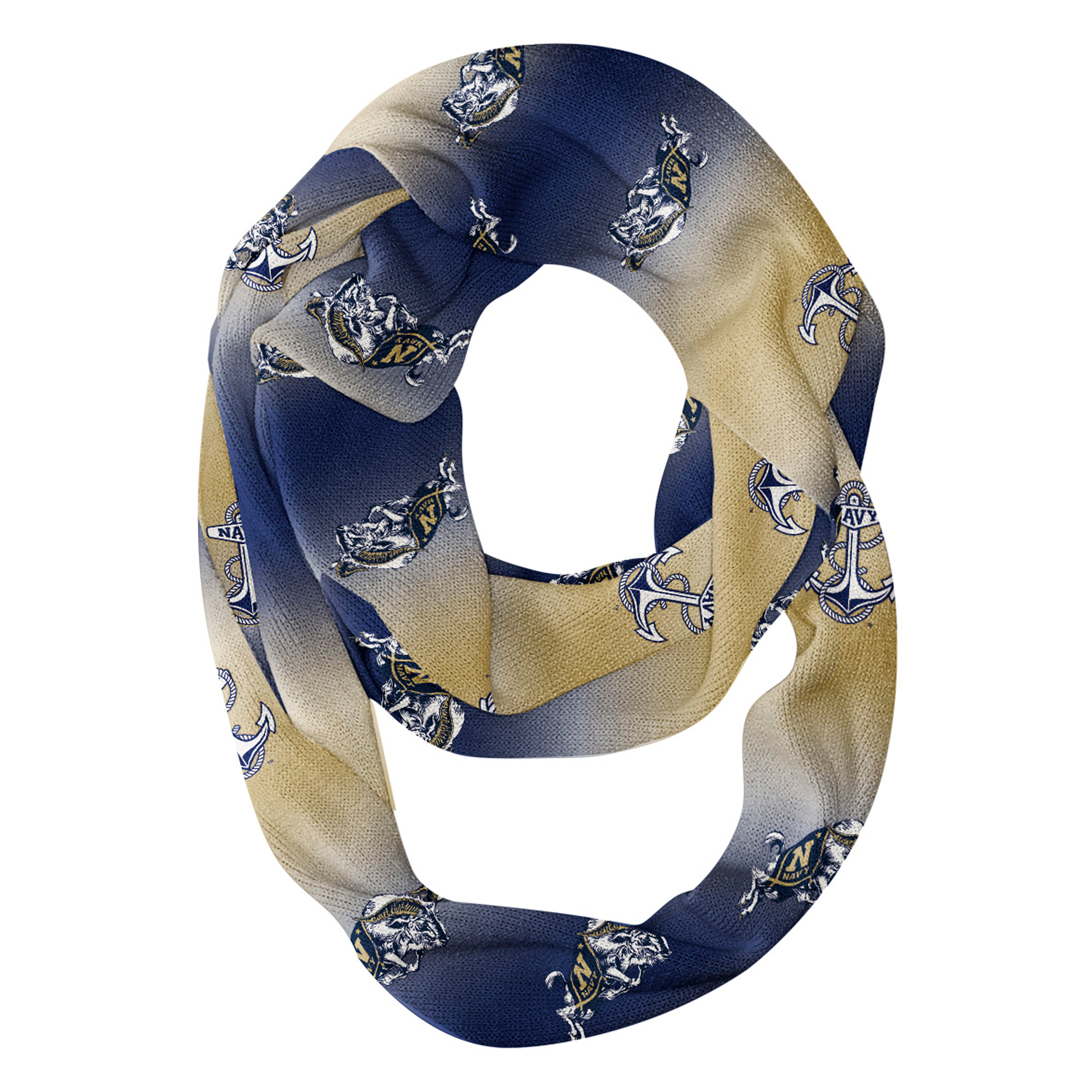 Vive La Fete Navy Midshipmen Two-Piece Infinity Scarves Set - Image 3