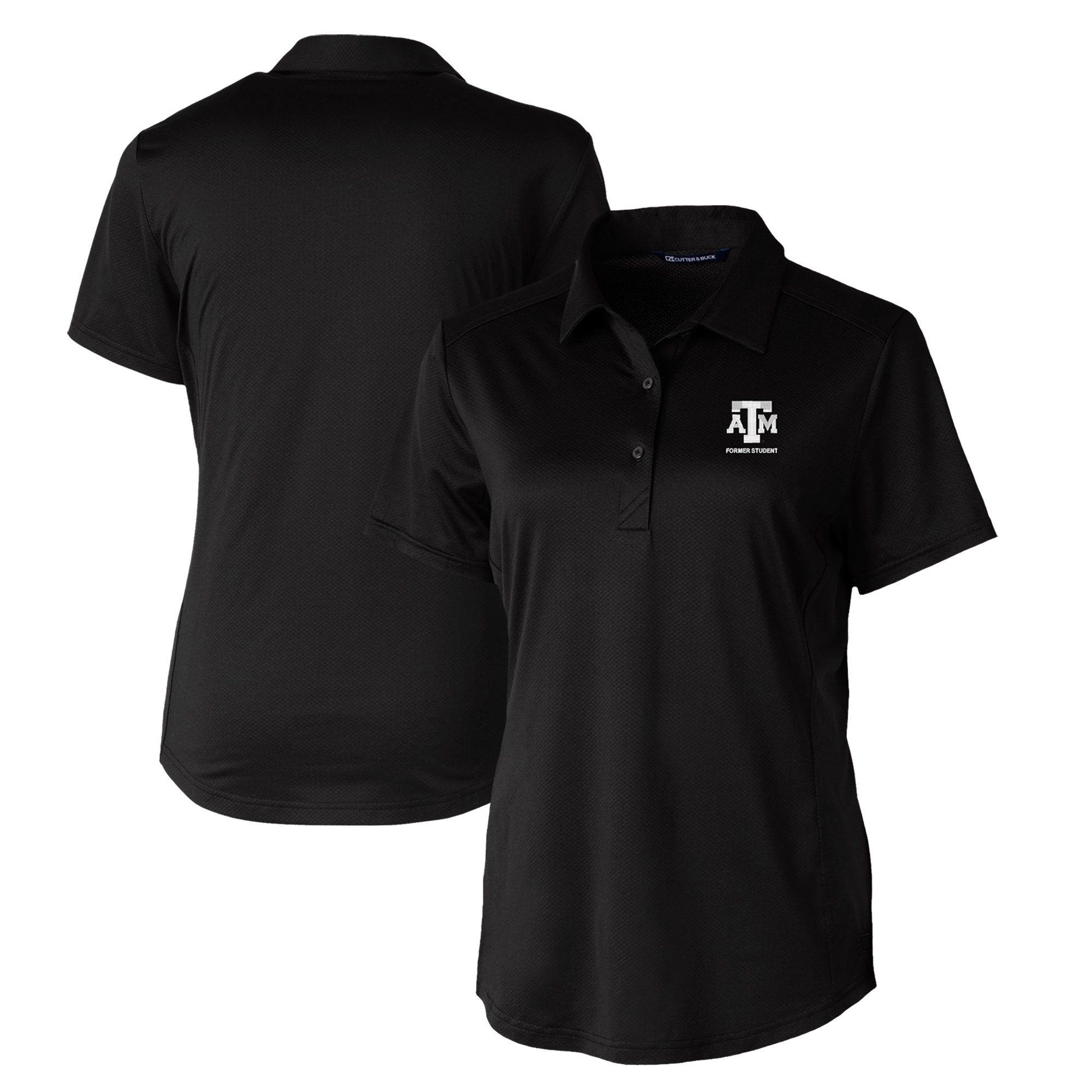 Women's Cutter & Buck Black Texas A&M Aggies Alumni DryTec Prospect Textured Stretch Polo - Image 5