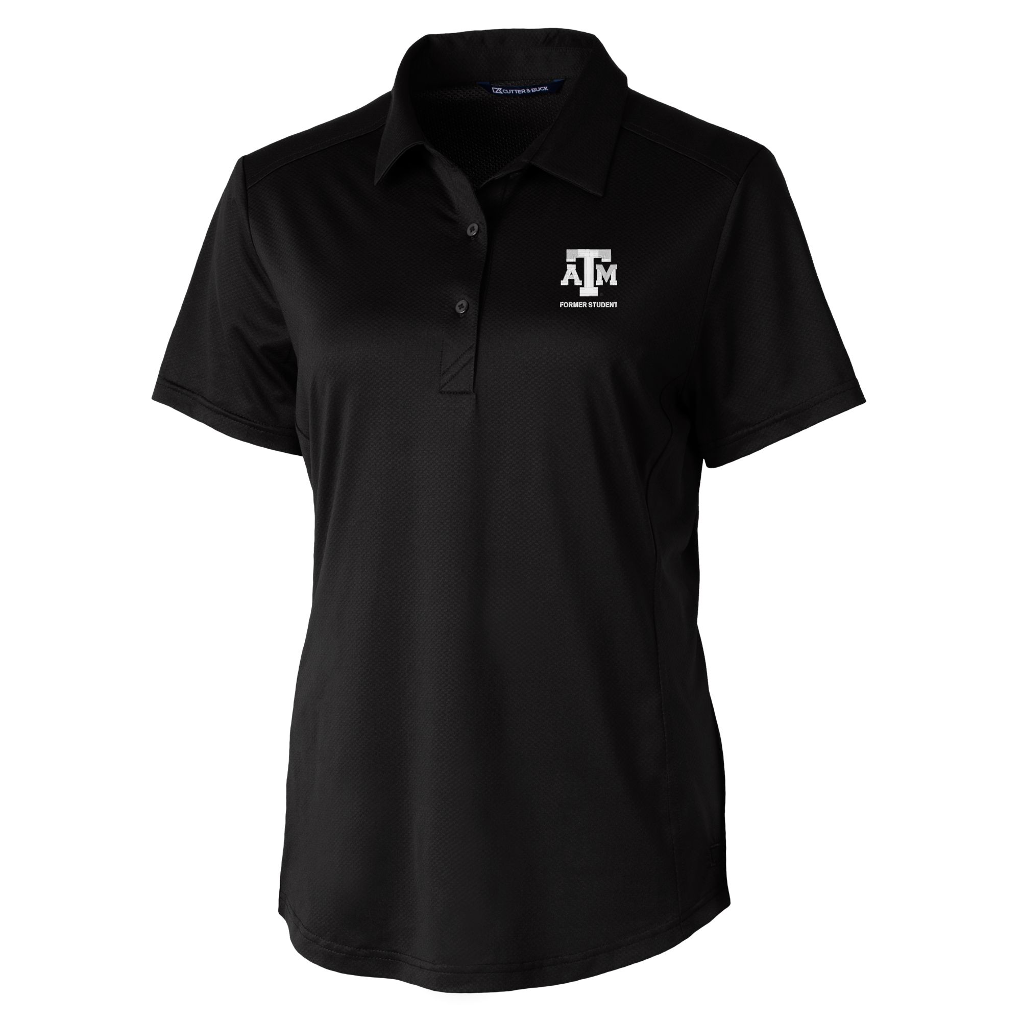 Women's Cutter & Buck Black Texas A&M Aggies Alumni DryTec Prospect Textured Stretch Polo - Image 3