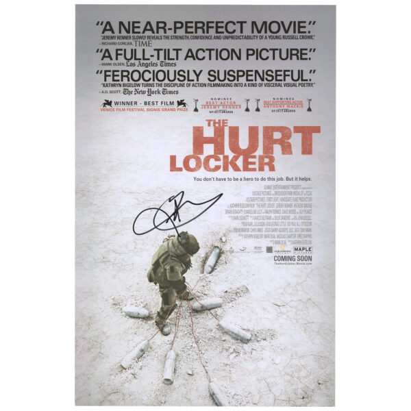 Jeremy Renner The Hurt Locker Autographed 11" x 17" Movie Poster