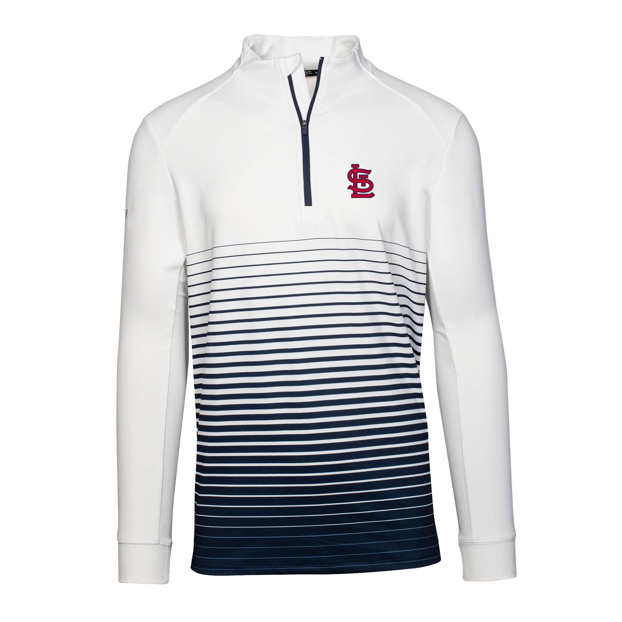 Men's Levelwear Navy/White St. Louis Cardinals Beam Insignia 2.0 Quarter-Zip Pullover Top