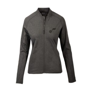 Women's Levelwear  Heather Charcoal Utah Jazz Ezra Insignia Core Full-Zip Jacket