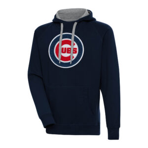 Men's Antigua Navy Chicago Cubs Victory Chenille Pullover Hoodie