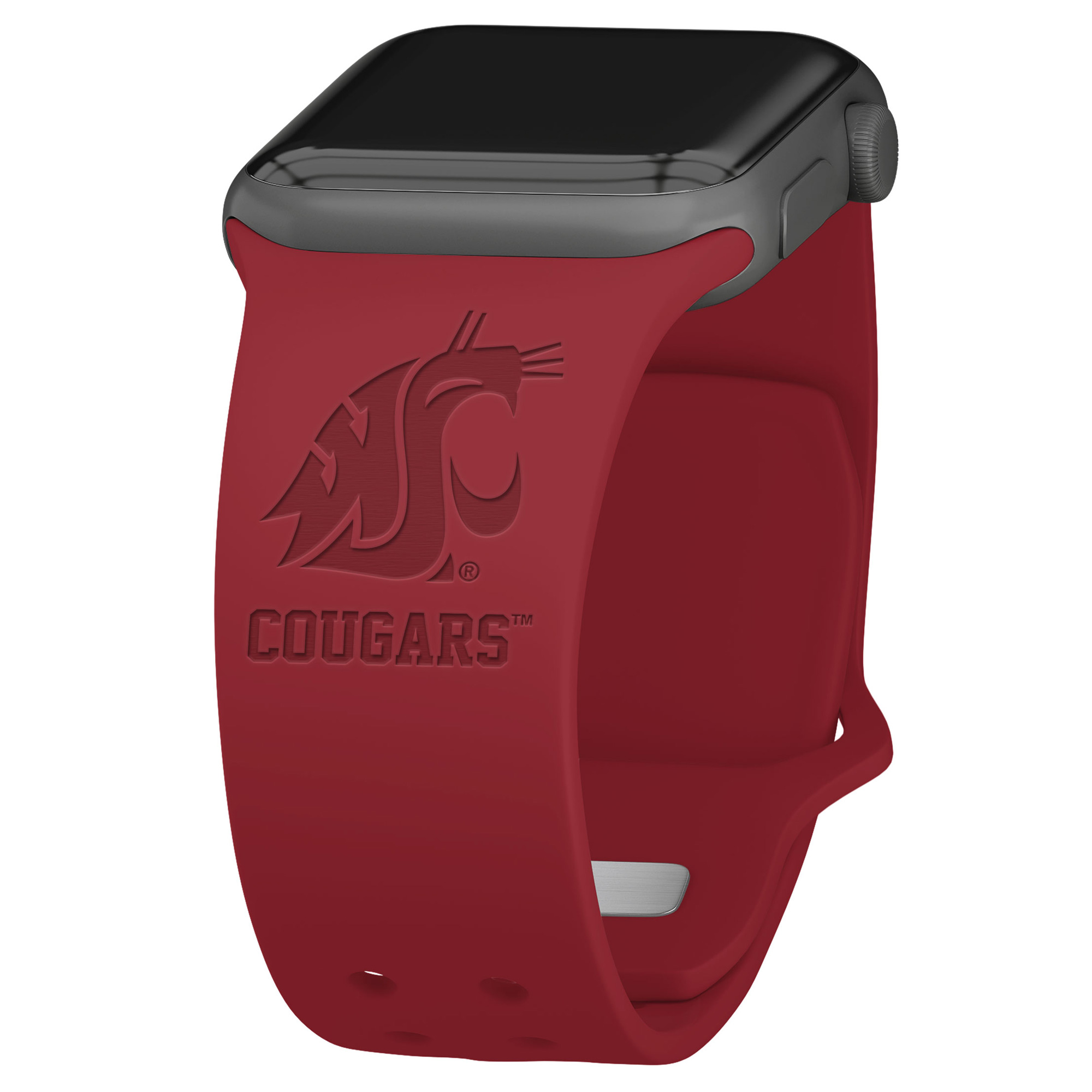 Washington State Cougars Debossed Silicone Apple Watch Band - Image 2