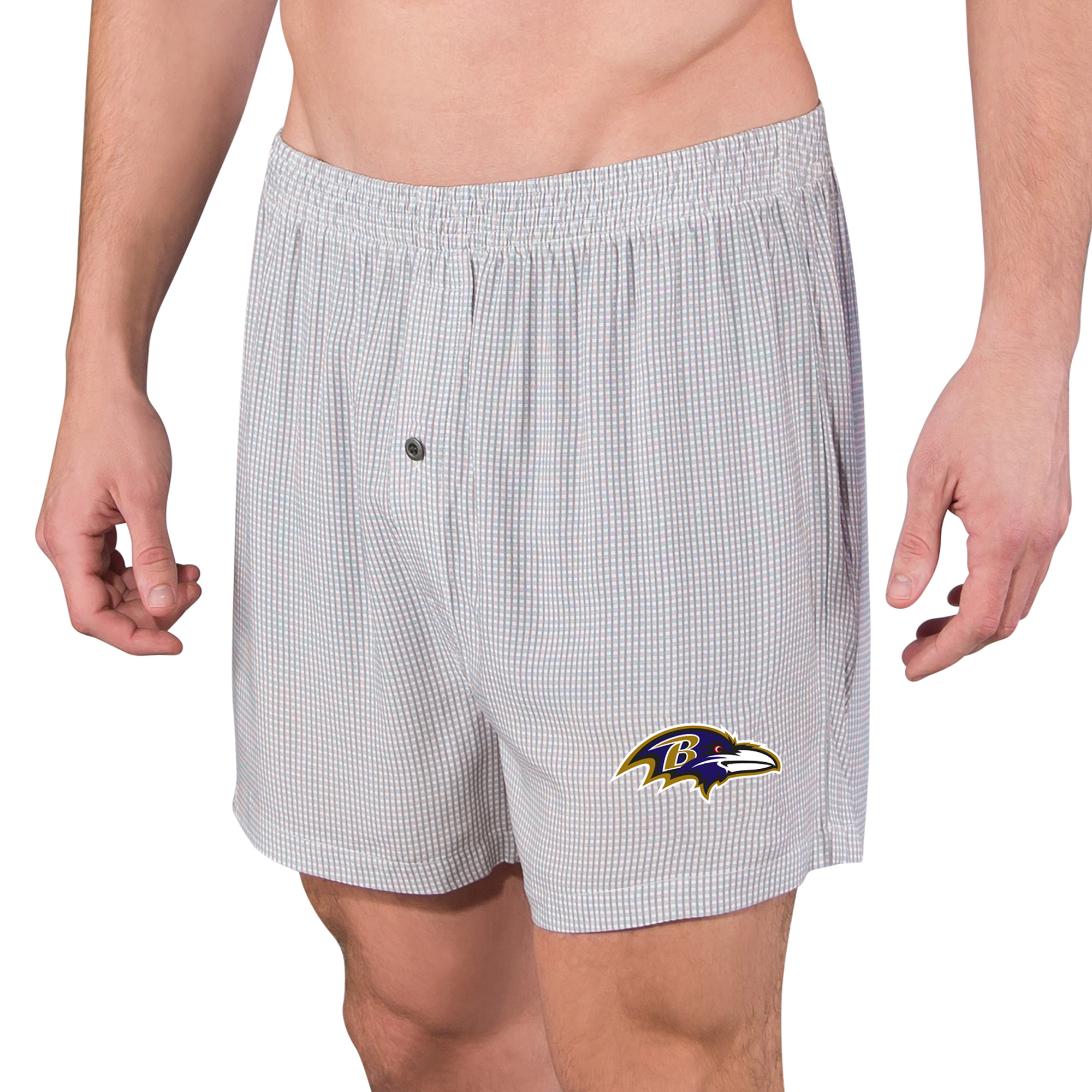 Men's Concepts Sport Gray Baltimore Ravens Melody Woven Boxer