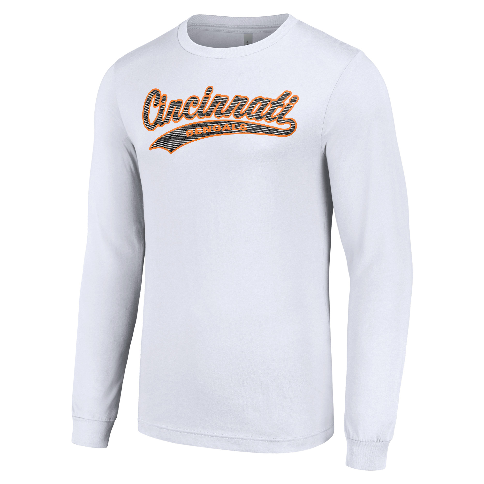 Men's Starter White Cincinnati Bengals Tailsweep Long Sleeve T-Shirt - Image 3