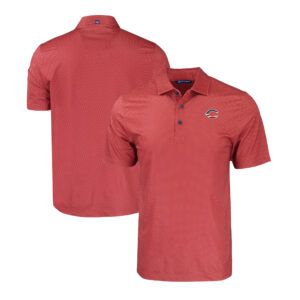 Men's Cutter & Buck  Red Cincinnati Reds Stars & Stripes Big & Tall Pike Eco Tonal Geo Print Stretch Recycled Polo