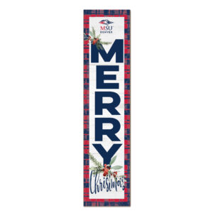 MSU Denver Roadrunners 12'' x 48'' Outdoor Merry Christmas Leaner