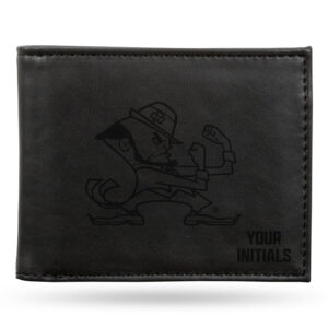 Black Notre Dame Fighting Irish Personalized Billfold Wallet