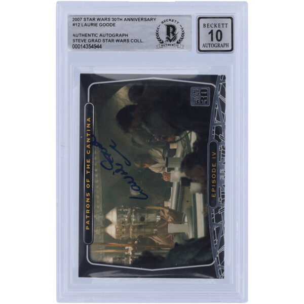 Laurie Goode Star Wars Autographed 2007 Topps 30th Anniversary #12 BGS Authenticated 10 Card - Image 5