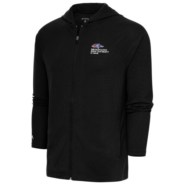 Men's Antigua  Black MSU Denver Roadrunners Legacy Full-Zip Hoodie