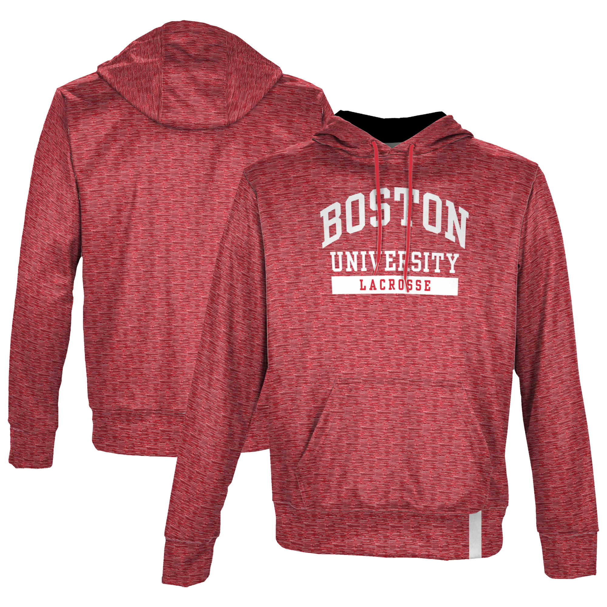 Men's ProSphere Scarlet Boston University Lacrosse Logo Pullover Hoodie