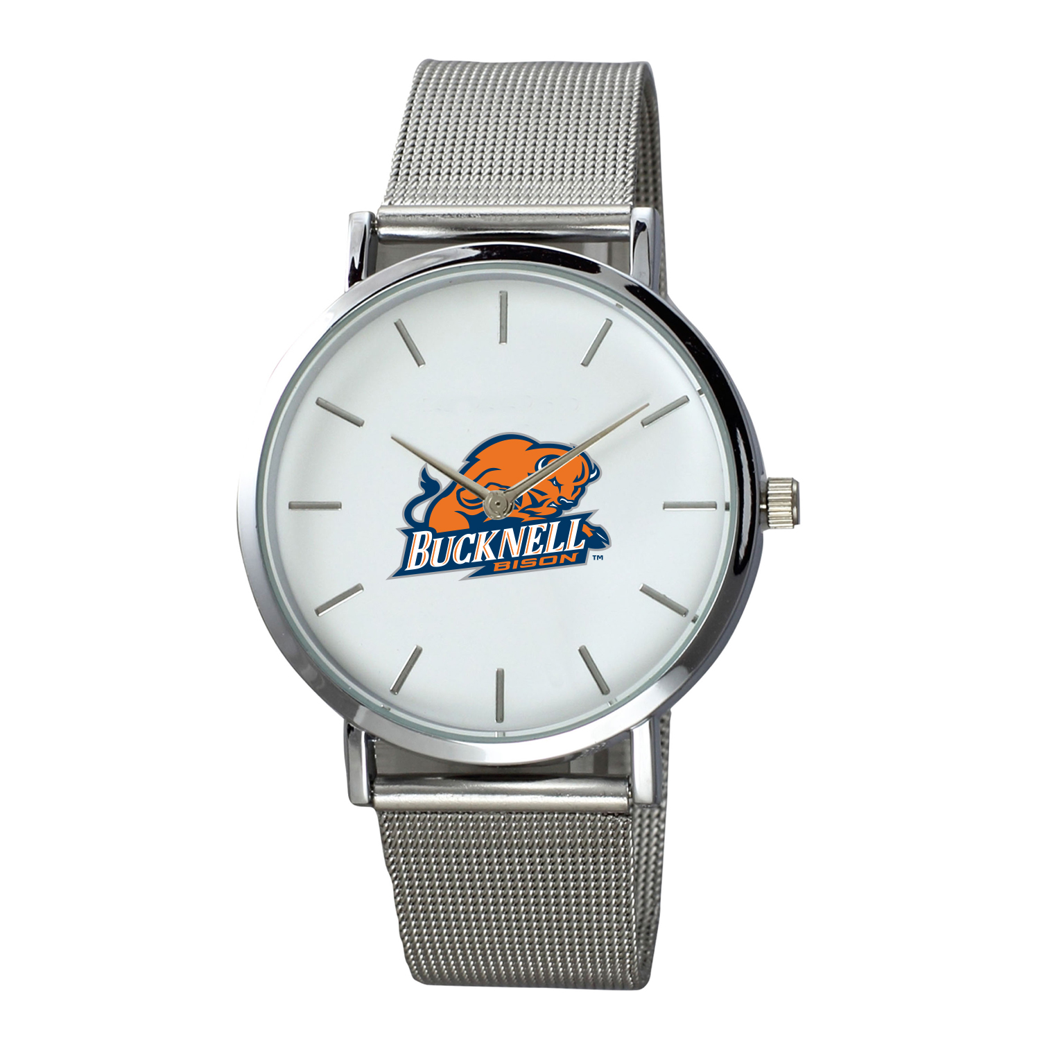 Men's Silver Bucknell Bison Plexus Stainless Steel Watch