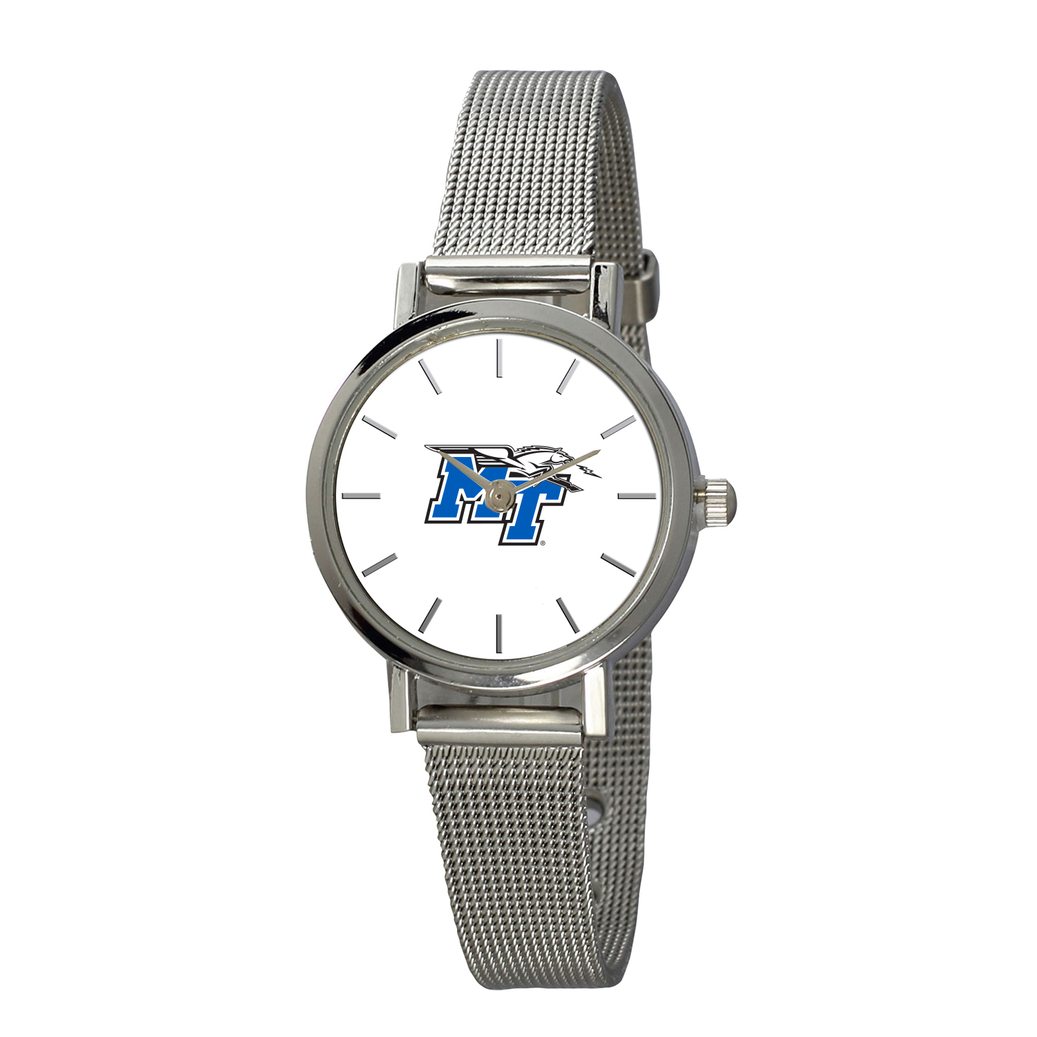 Women's Silver MTSU Blue Raiders Plexus Stainless Steel Watch