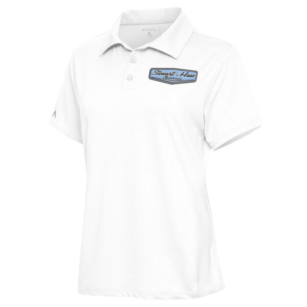 Women's Antigua  White Stewart-Haas Racing Motivated Polo