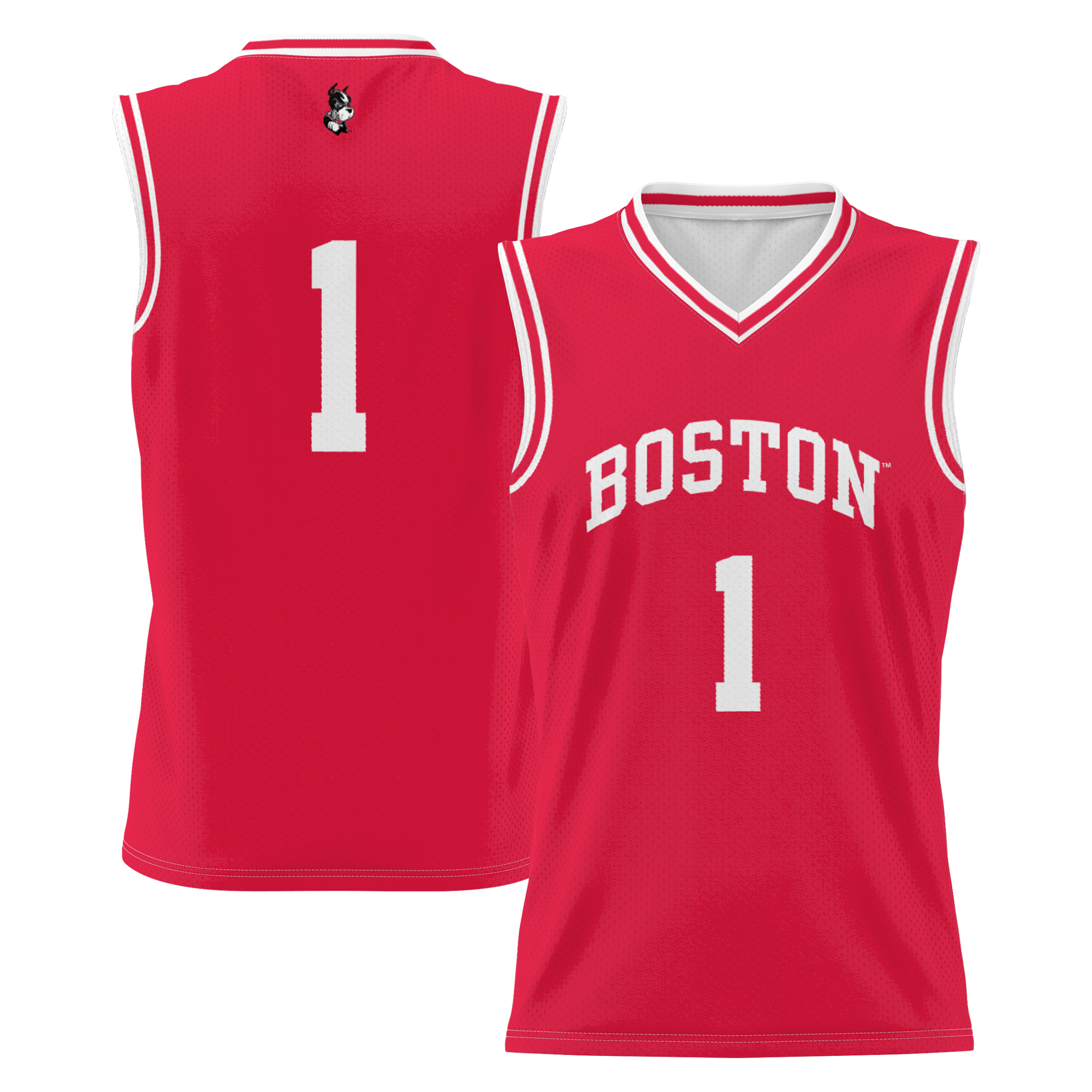 Youth GameDay Greats #1 Scarlet Boston University Lightweight Basketball Jersey